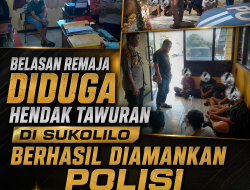 Belasan Remaja Diduga Hendak Tawuran di Sukolilo Berhasil Diamankan Polisi