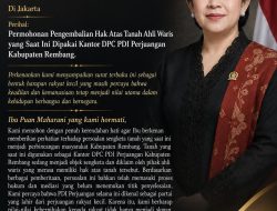 Surat Terbuka untuk Ketua DPR RI Puan Maharani, Permohonan Pengembalian Hak Tanah Yang Dipakai Kantor DPC PDI Rembang.