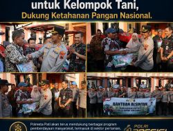 Polresta Pati Serahkan Empat Unit Traktor untuk Kelompok Tani, Dukung Ketahanan Pangan Nasional