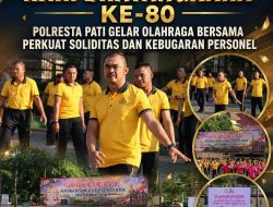 Semarak Hari Bhayangkara ke-80, Polresta Pati Gelar Olahraga Bersama Perkuat Soliditas dan Kebugaran Personel