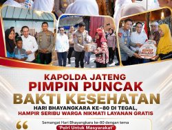 Kapolda Jateng Pimpin Puncak Bakti Kesehatan Hari Bhayangkara ke-80 di Tegal, Hampir Seribu Warga Nikmati Layanan Gratis