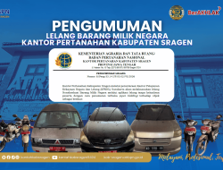 Kantor Pertanahan Kabupaten Sragen Gelar Lelang Online BMN, Simak Jadwal dan Ketentuannya