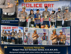 Polantas Pati Gelar Sosialisasi Tertib Berlalu Lintas di Car Free Day Alun – Alun