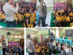 Polisi Edukasi 393 Siswa SD Kutoharjo 3 Pati Cegah Bullying Saat MPLS