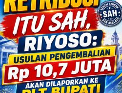Penarikan Retribusi Itu Sah, Riyoso: Usulan Pengembalian Rp 10,7 Juta Akan Dilaporkan ke Plt Bupati