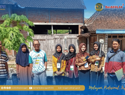 Petugas Ukur Kantor Pertanahan Kabupaten Sragen Laksanakan Pengukuran Bidang Tanah Sekaligus Berikan Pembelajaran Lapangan bagi Siswa Magang SMK Kunduran Blora