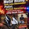 Motor Hilang Tidak Lama Diketemukan Polisi, Korban Apresiasi Kepada Polsek Cluwak yang Gerak Cepat