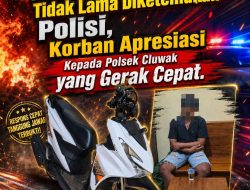 Motor Hilang Tidak Lama Diketemukan Polisi, Korban Apresiasi Kepada Polsek Cluwak yang Gerak Cepat
