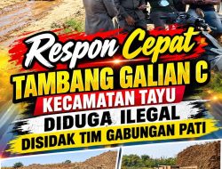Respon Cepat, Tambang Galian C Kecamatan Tayu Diduga Ilegal Disidak Tim Gabungan Pati.