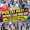 Polisi Pati Patroli Car Free Day, Jaga Keamanan Warga Beraktivitas di Minggu Pagi
