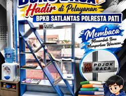 Pojok Buku Baca Hadir di Pelayanan BPKB Satlantas Polresta Pati
