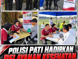 Polisi Pati Hadirkan Pelayanan Kesehatan Gratis di Alun-Alun, Warga Diimbau Hubungi 110 dan Jauhi Narkoba