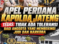 Apel Perdana Kapolda Jateng, Tegas; Tidak Ada Toleransi bagi Anggota yang Membekingi Judi dan Narkoba