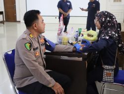 Semarakkan Hari Jadi Humas Polri ke-75, Polresta Pati Gelar Donor Darah