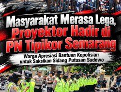Masyarakat Merasa Lega, Proyektor Hadir di PN Tipikor Semarang, Warga Apresiasi Bantuan Kepolisian untuk Saksikan Sidang Putusan Sudewo
