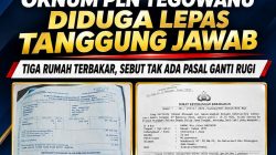 Oknum PLN Tegowanu Diduga Lepas tanggung jawab atas tiga rumah yang terbakar & Sebut Tak Ada Pasal Ganti Rugi dan Larang Wartawan Foto saat mediasi